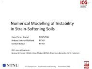 Numerical Modelling of Instability in Strain-Softening Soils - NGI