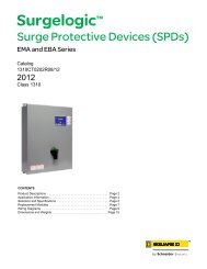 Surgelogic EMA and EBA Series Surge Protective Devices