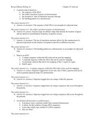 Raven/Johnson Biology 8e Chapter 18 Answers 1. A genetic map is ...