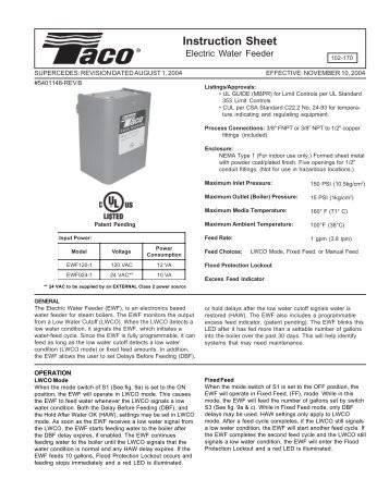 Instruction Sheet - Potter Electric Signal Company, LLC