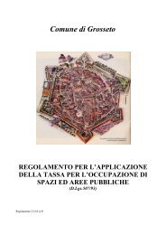 Regolamento Tosap - Comune di Grosseto