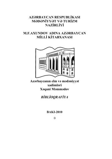 XÉqani MÉmmÉdov - AzÉrbaycan Milli KitabxanasÄ±