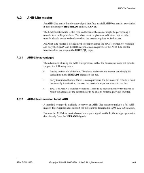 AMBA Design Kit Technical Reference Manual - ARM Information ...