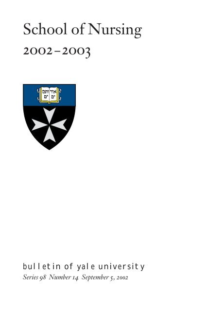 bulletin 2002/nursing/pages.7 - Yale University