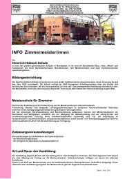INFO Zimmermeister/innen - Heinrich HÃ¼bsch Schule