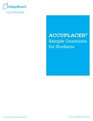 ACCUPLACER Sample Questions - College Board