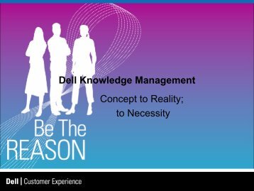 Dell Knowledge Management Concept to Reality - Service Strategies