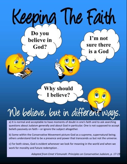 Do you believe in God? - United Synagogue Youth