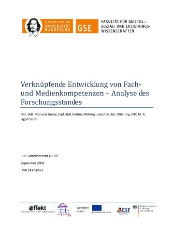 IBBP-Arbeitsbericht Nr. 69 - IBBP - Otto-von-Guericke-Universität ...