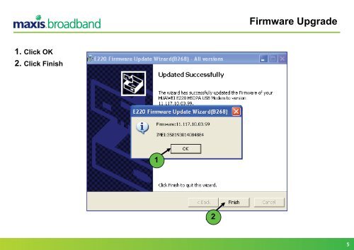 E220 Software and Firmware Upgrade - Maxis