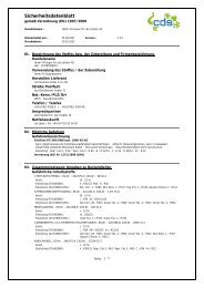 Sicherheitsdatenblatt - cds POLYMERE