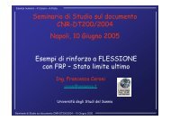 Esempi di rinforzo a FLESSIONE con FRP - UniversitÃ  degli Studi di ...