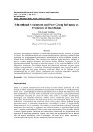 Educational Attainment and Peer Group Influence as Predictors of ...