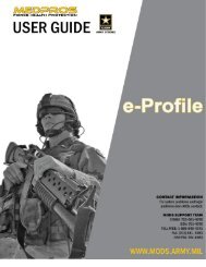 E-Profile Providers Guide - U.S. Army