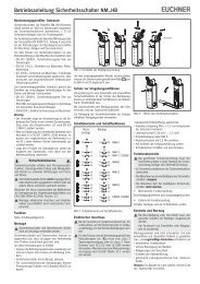 Betriebsanleitung Sicherheitsschalter NM..HB - EUCHNER GmbH + ...