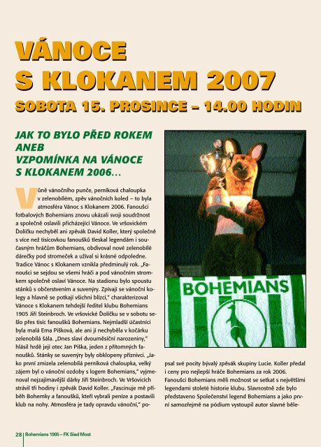 ÄÃ­slo 15/2007 B1905 - Most - Bohemians 1905