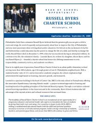 Who Should Apply - Russell Byers Charter School