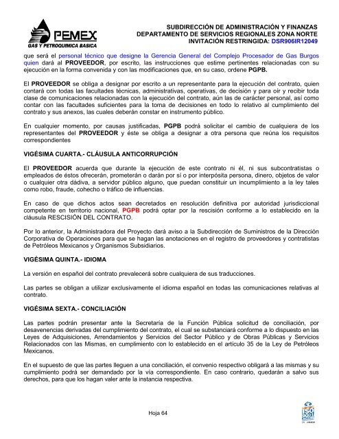 bases de licitación pública nacional - Pemex Gas y Petroquímica ...