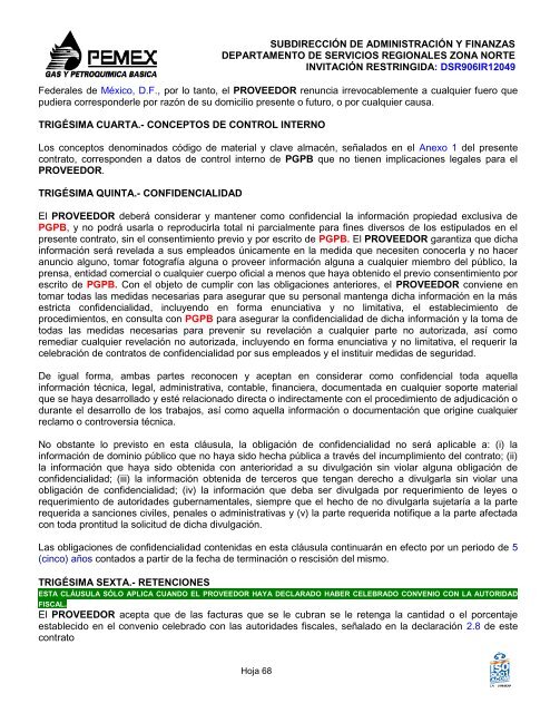 bases de licitación pública nacional - Pemex Gas y Petroquímica ...