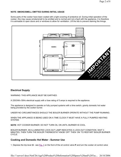 Users Instructions for Rayburn Heatranger 368K Central