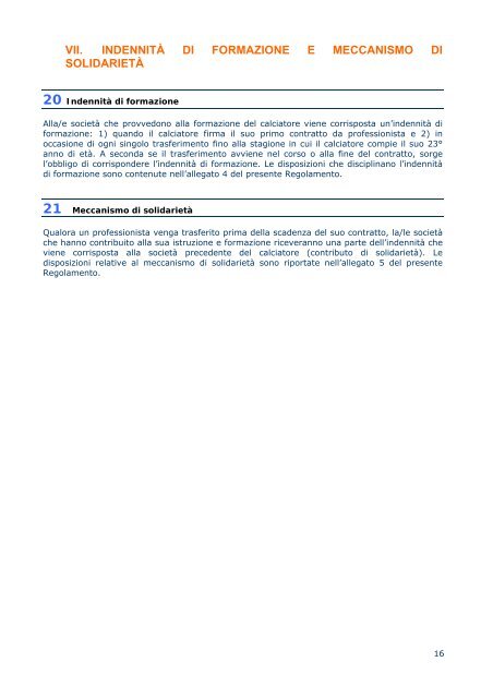 Regolamento FIFA Status Calciatori 2010 - Diritto Calcistico