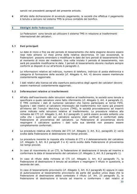 Regolamento FIFA Status Calciatori 2010 - Diritto Calcistico