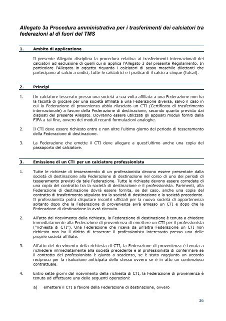 Regolamento FIFA Status Calciatori 2010 - Diritto Calcistico