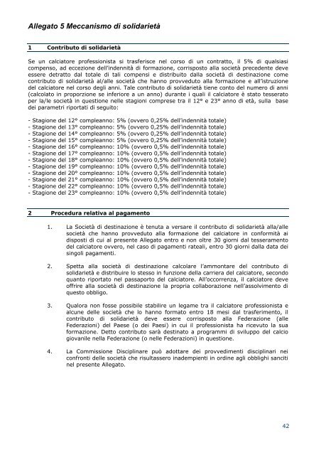 Regolamento FIFA Status Calciatori 2010 - Diritto Calcistico