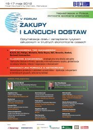 v forum zakupy i ÅaÅcuch dostaw - Blue Business Media