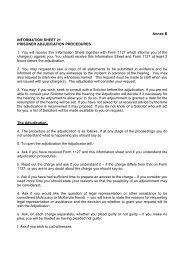 Annex B Information Sheet 21 & Review of Adjudications
