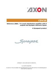 CDV29 Product Description (357.64 kB) - Axon