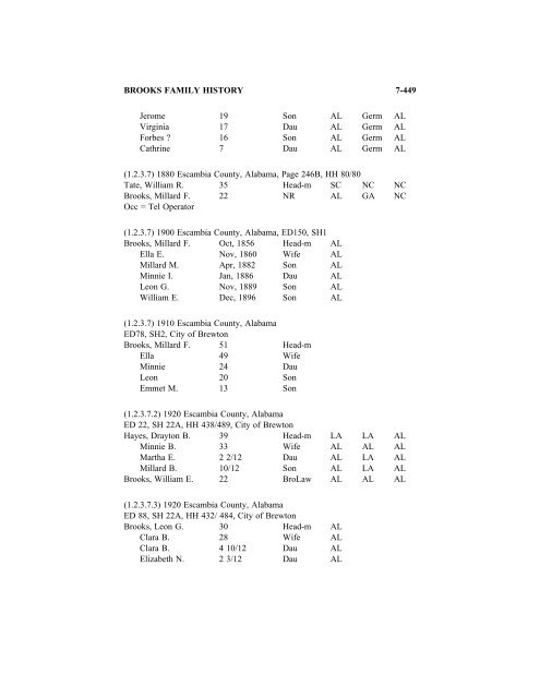 BROOKS FAMILY HISTORY - Interactive Family Histories