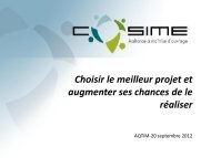 Les mÃ©canismes de financement des projets et les variables ... - aqtim