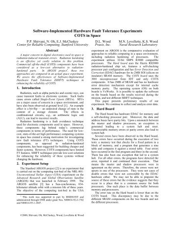 Software-Implemented Hardware Fault Tolerance Experiments ...