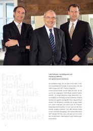 Ernst Holland Dr. Claus Lehner Matthias Steinhauer - GBW Gruppe