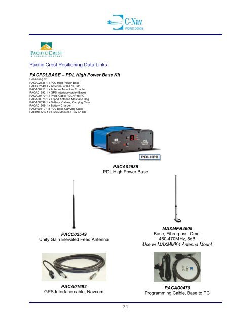 C-Nav Installation Manual - C-Nav World DGNSS