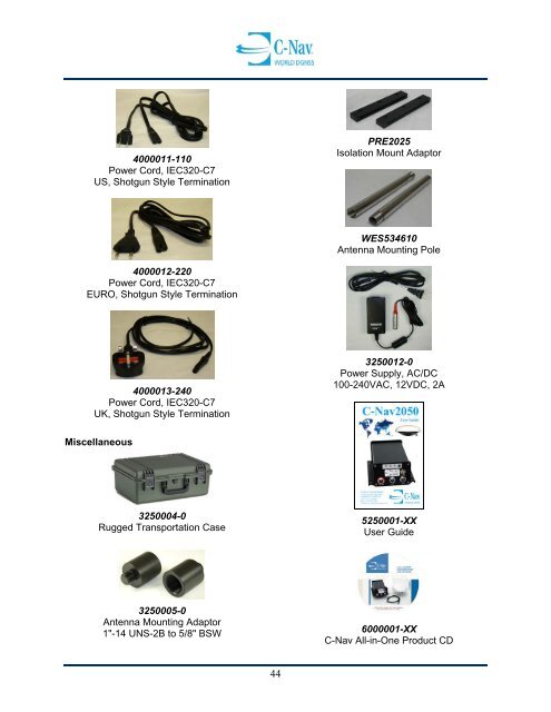 C-Nav Installation Manual - C-Nav World DGNSS