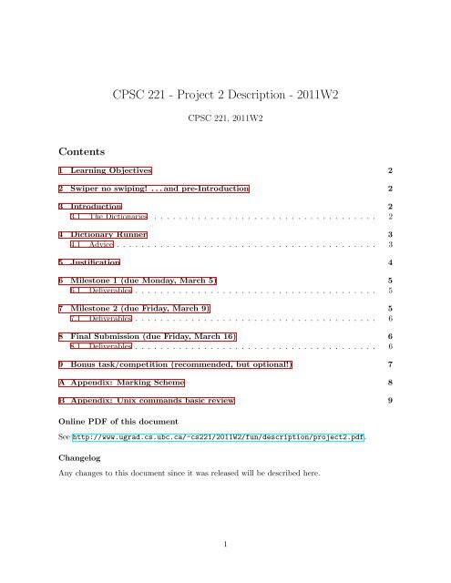 CPSC 221 - Project 2 Description - 2011W2 - Ugrad.cs.ubc.ca