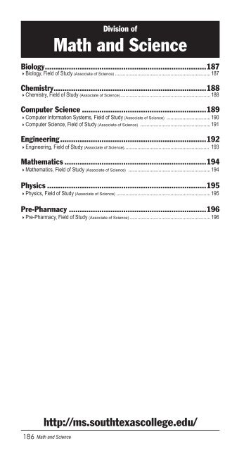 Catalog 2010-2011 - South Texas College