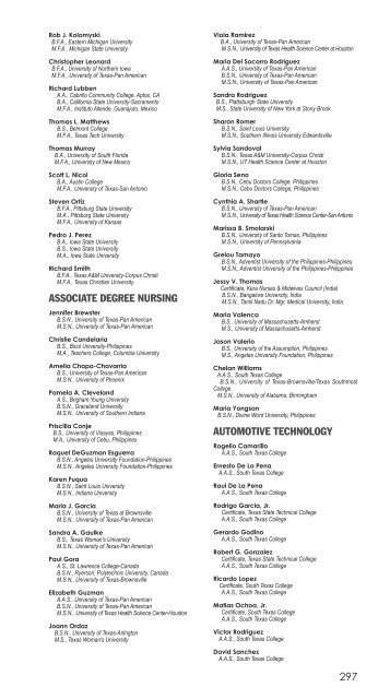 Catalog 2010-2011 - South Texas College