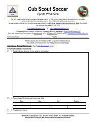 Cub Scout Soccer Worksheet - Merit Badge Research Center