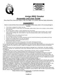 Amigo Smoker Instruction Manual - Food Smoker