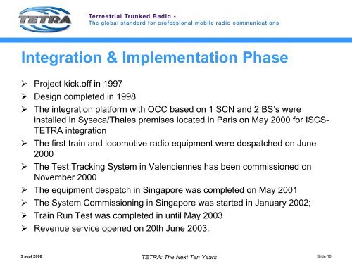 Case Study - Singapore Metro - tetra