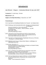 Jahresbericht 2007 - Richard Wagner Verband Minden eV