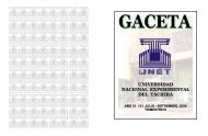 Gaceta III - SecretarÃ­a - Universidad Nacional Experimental del ...