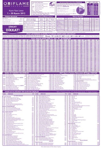 DİKKAT! - Oriflame