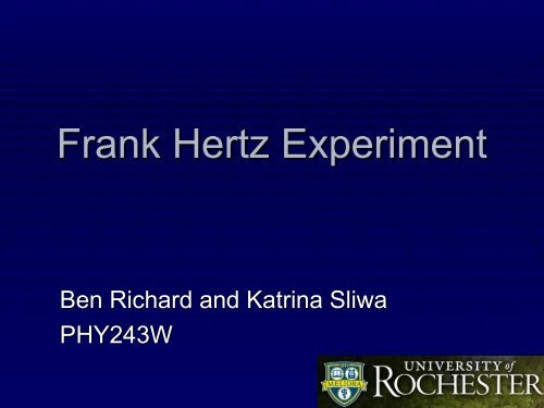 Frank Hertz Experiment