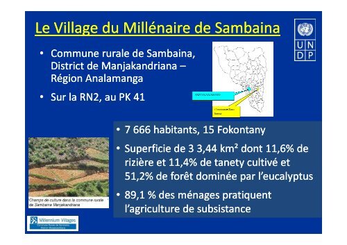 PNUD Village de millenaire - Groupement SRI Madagascar