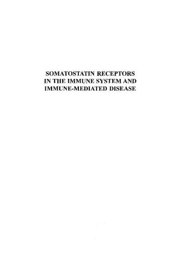 somatostatin receptors in the immune system and immune-mediated ...