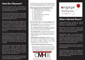 What is Mental Illness Info Brochure - Engage Aotearoa